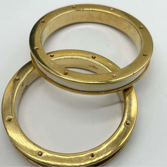 J. Crew Lot of Two Leather Bangle Bracelets - Picture 3 of 5